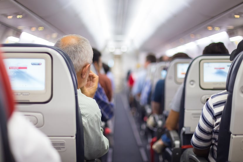 Interior de un avión