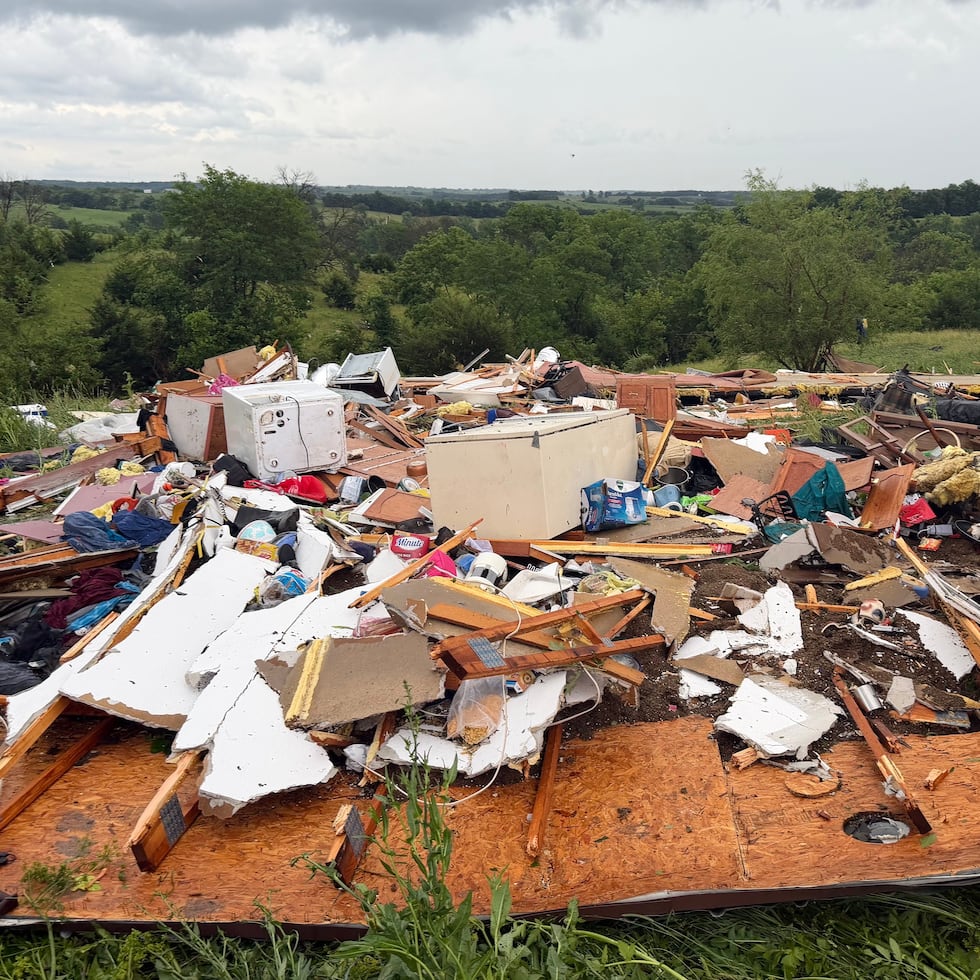 En la imagen, proporcionada por Kylie Rouse, se muestran los restos de la casa de Shane y Jimmie Tipton.