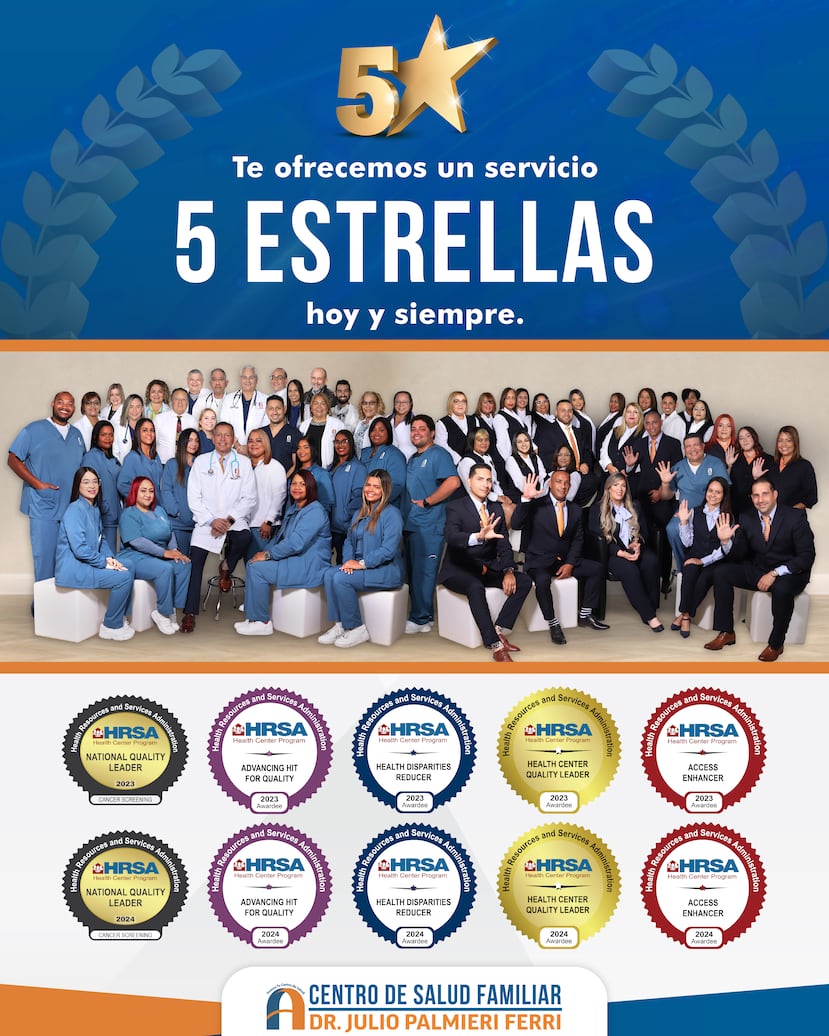 El Centro de Salud Familiar Dr. Julio Palmieri Ferri, Inc. ha sido reconocido en diversas facetas, gracias al compromiso de su equipo de profesionales.