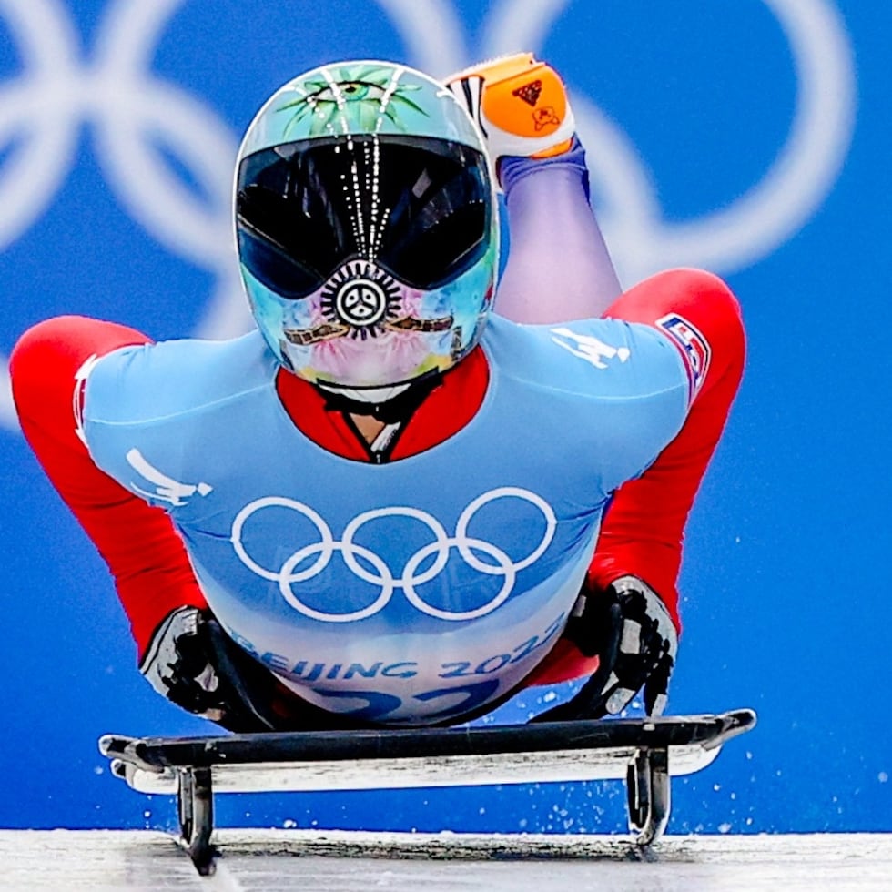 Kellie Delka vistió el uniforme de Puerto Rico en los Juegos de Pekín 2022.