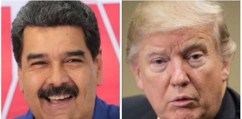 El presidente de Venezuela Nicolás Maduro y su homólogo de Estados Unidos Donald Trump. (GDA)
