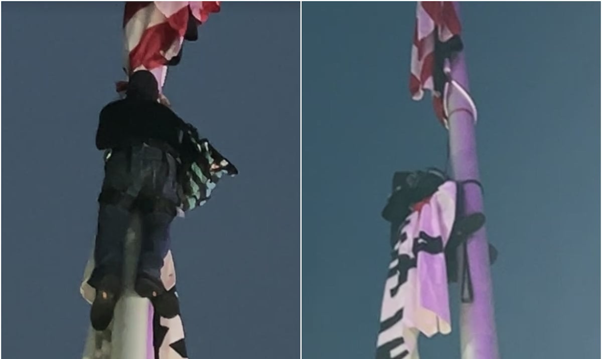“Esencia no va”: Tito Kayak coloca bandera en asta de Capitolio previo a protesta contra megaproyecto Esencia