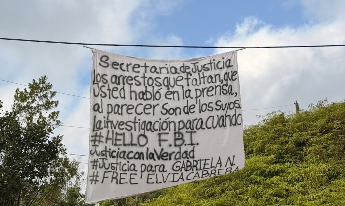 Nueva sábana con mensaje aparece en Aibonito cuestionando a Justicia y al FBI en caso Gabriela Nicole