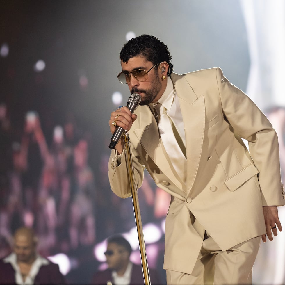 Bad Bunny durante su gira de conciertos. En la foto, durante la presentación en República Dominicana.