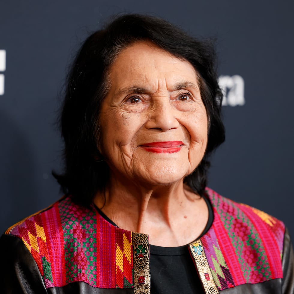 La activista por los derechos civiles Dolores Huerta, cofundadora del primer sindicato de trabajadores agrícolas de Estados Unidos.