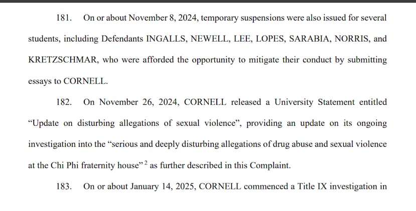 Demanda Cornell University