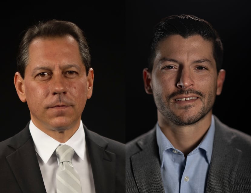 Manuel Natal, coordinador general del Movimiento Victoria Ciudadana, junto a Juan Dalmau, secretario general del Partido Independentista Puertorriqueño.