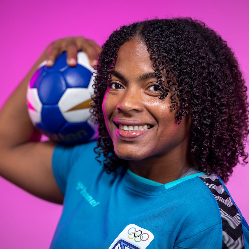 Nathalys Ceballos is one of the veterans on the Fieras handball team.
