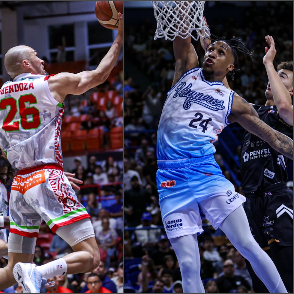 Rigoberto Mendoza y Jassel Pérez, refuerzos dominicanos de Aguada y de Bayamón, respectivamente.