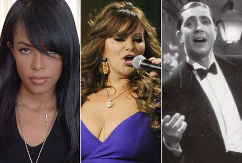 Aaliyah, Jenni Rivera y Carlos Gardel fallecieron en accidentes aéreos.(Archivo)