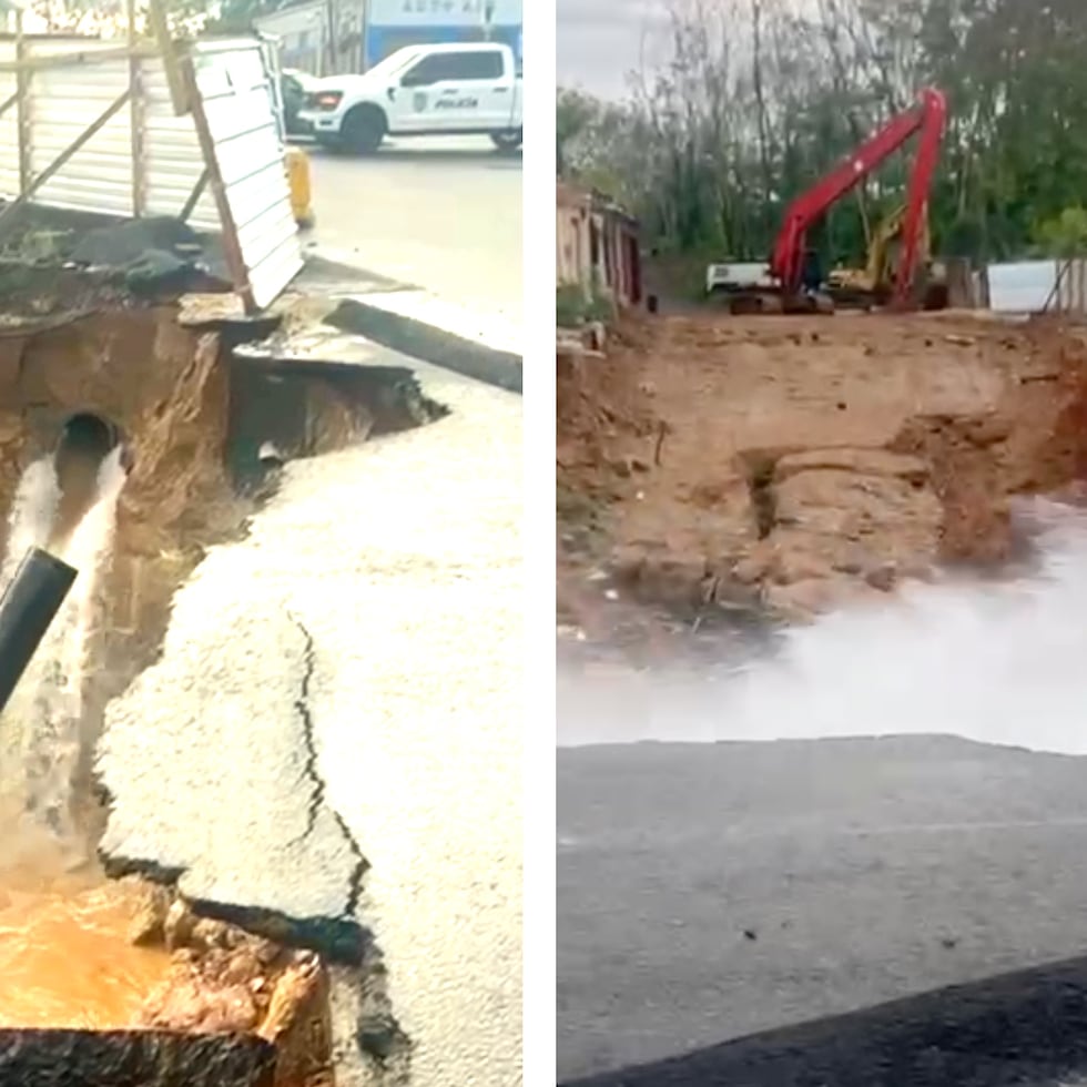 La rotura ocurrió en la carretera PR-167, detrás del sector El Platanal, en Bayamón.