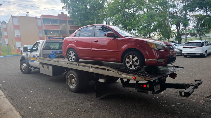 En la foto se ve un auto que fue ocupado para fines de investigación