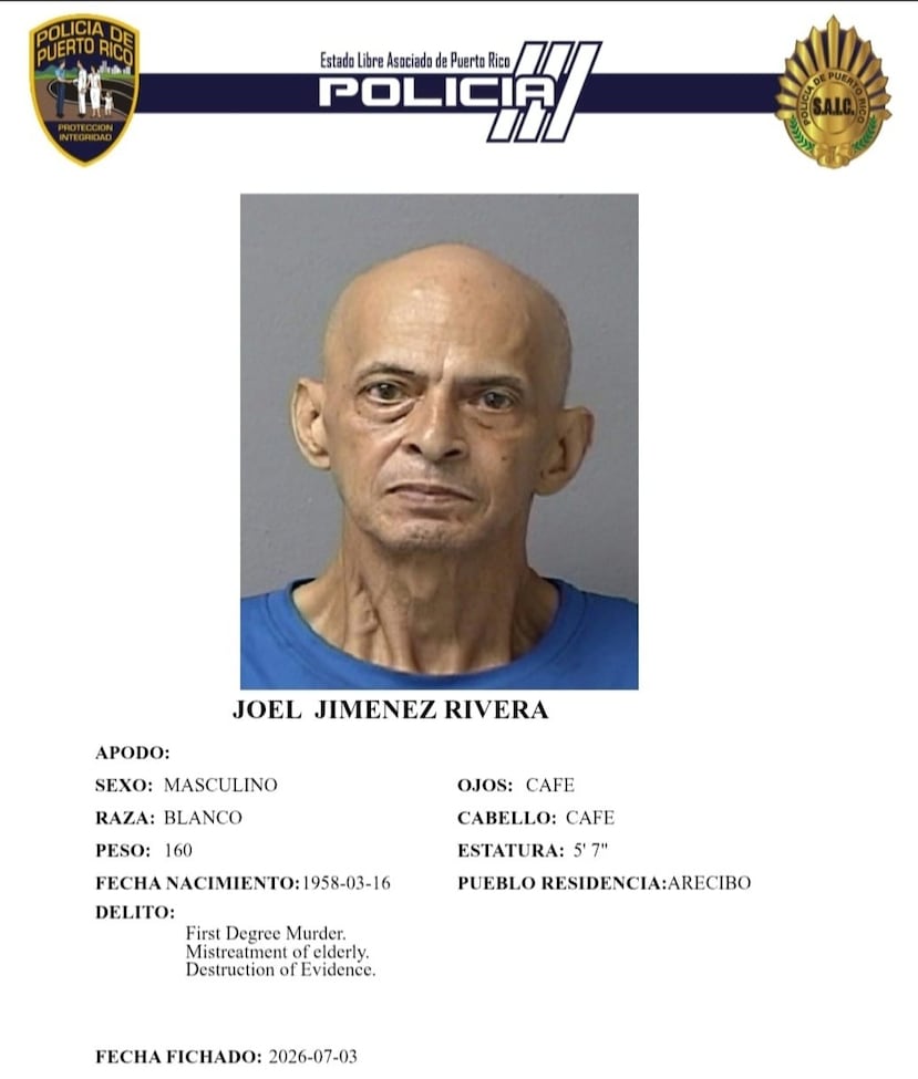 Joel Jiménez Rivera, está acusado por el asesinato en primer grado de su progenitora el 30 de junio, en el barrio Santana en Arecibo.