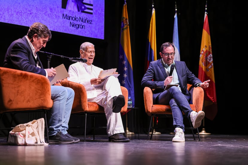 Luis Rafael Sánchez durante su participación en el Tercer Congreso de Escritores.