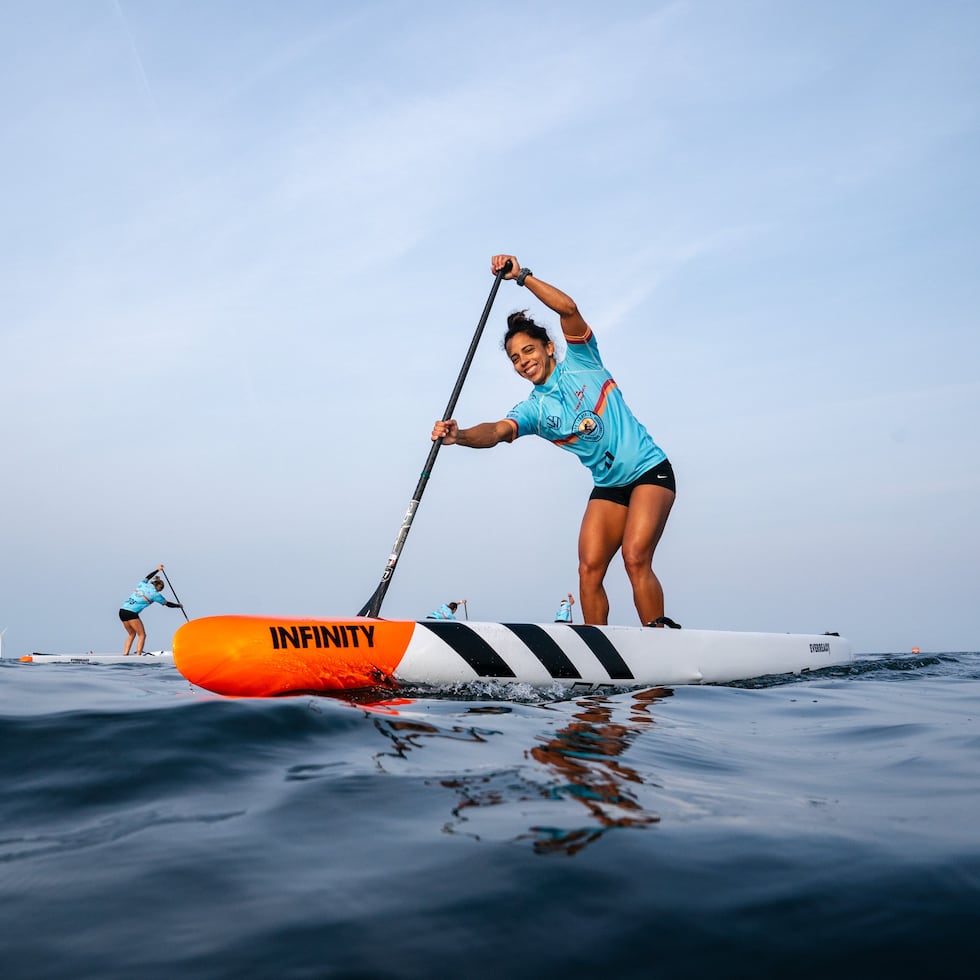 Mariecarmen Rivera became the first open category athlete to win all three SUP disciplines.