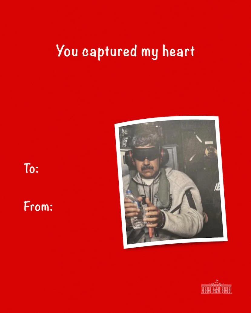 La polémica tarjeta de La Casa Blanca sobre Nicolás Maduro.