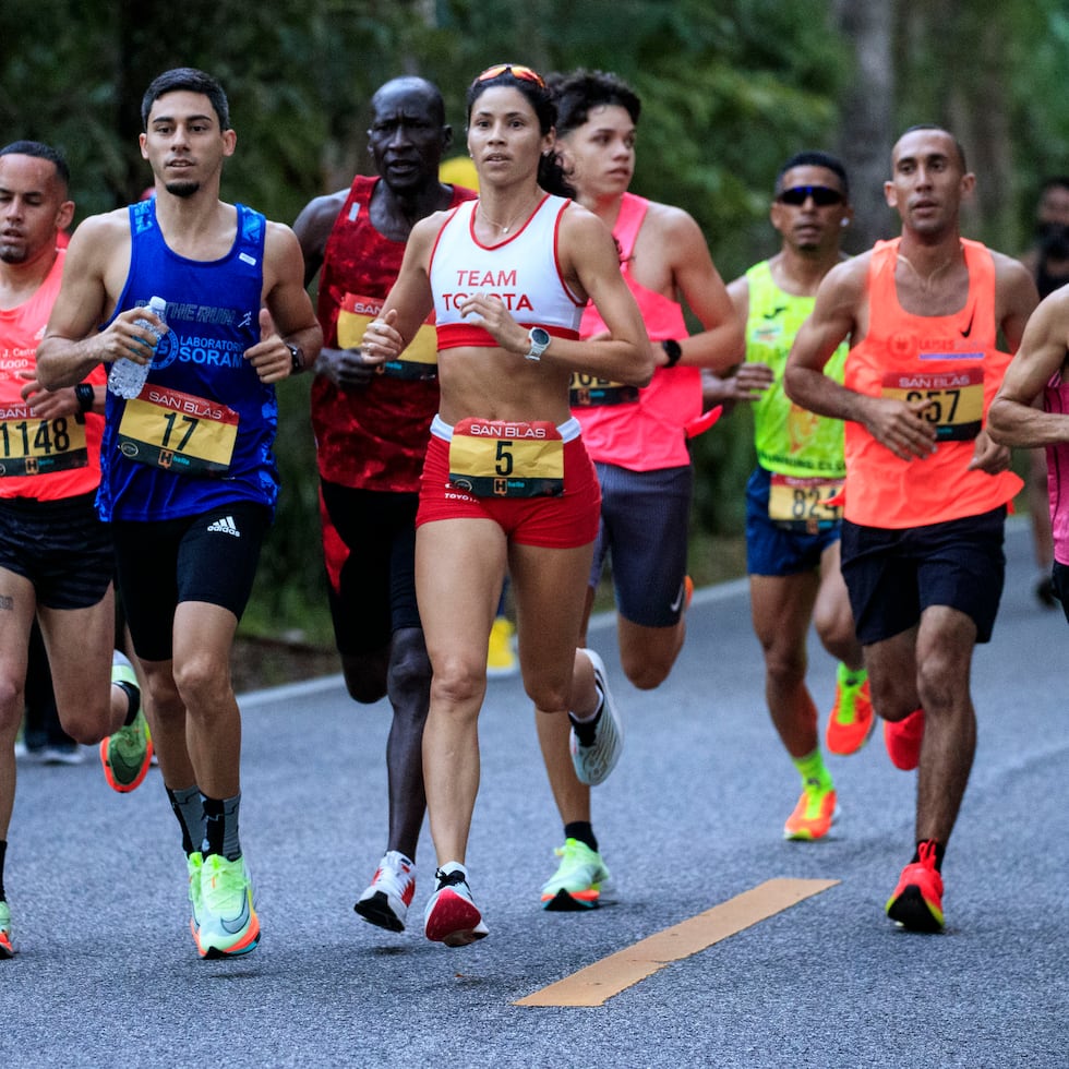 En una de las ediciones del medio maratón San Blas, una carrera que se abrió a competidores internacionales para 1968.