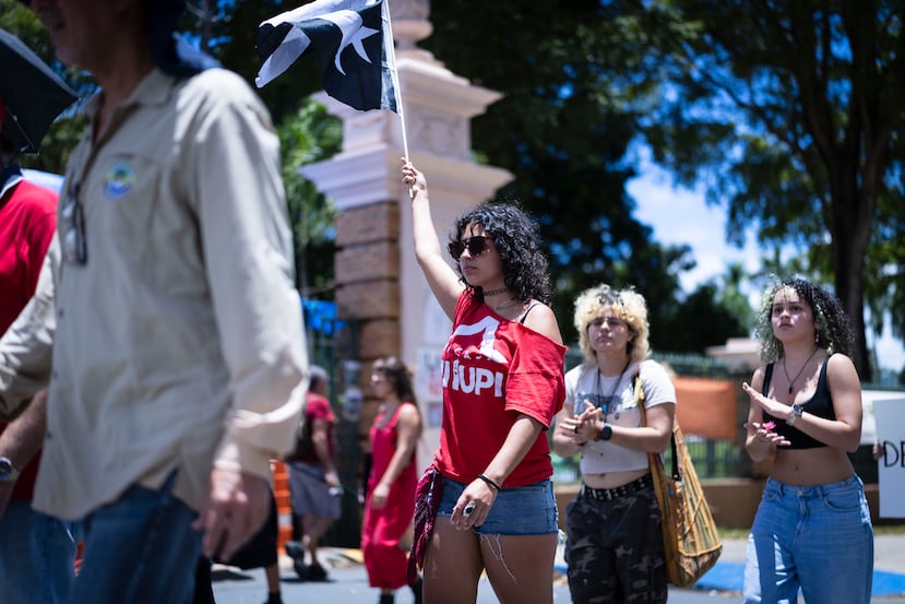 En la manifestación de este lunes participaron estudiantes de los 11 recintos de la UPR.