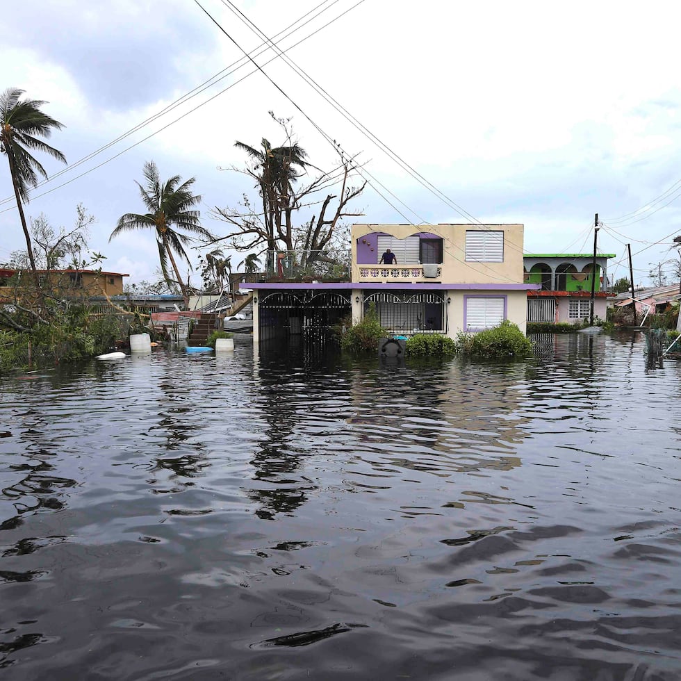 Según el artículo, los huracanes y las inundaciones elevan considerablemente los niveles de esporas de hongos en interiores, lo que se asocia con un mayor riesgo de desarrollar asma infantil y otros problemas respiratorios adversos. En la foto, el sector Miñi Miñi, en Loíza, tras el huracán María, en 2017. (Archivo)