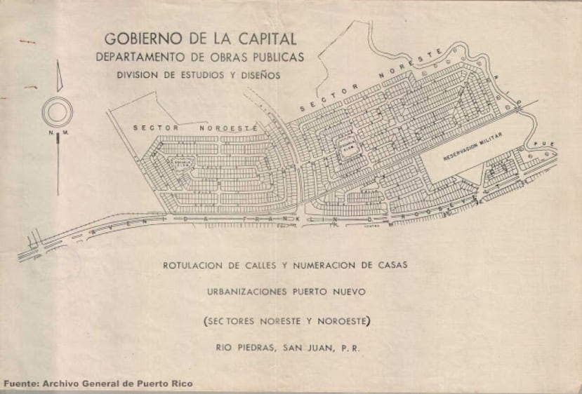 Rotulación de calles y numeración de casas, urbanizaciones Puerto Nuevo (sectores noreste y noroeste).