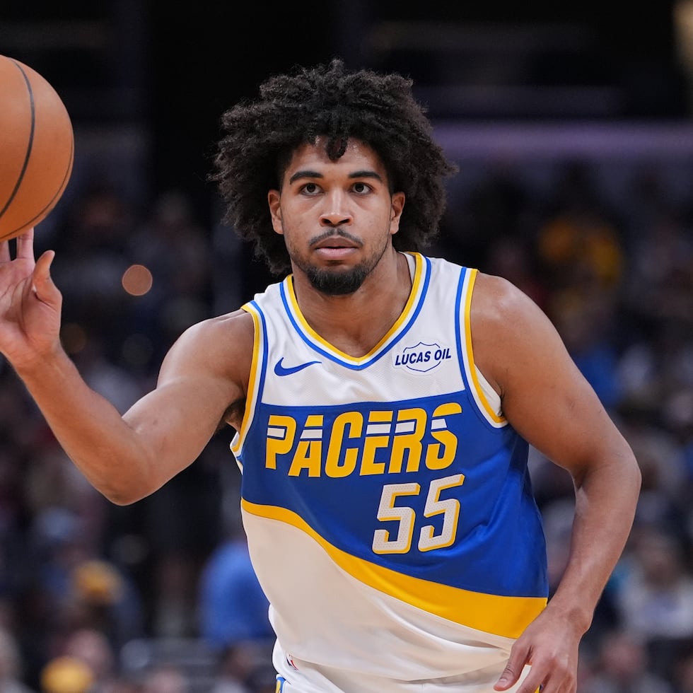 El escolta boricua Ethan Thompson promedió 7.0 puntos y 2.2 rebotes en 20.4 minutos por juego con los Pacers.