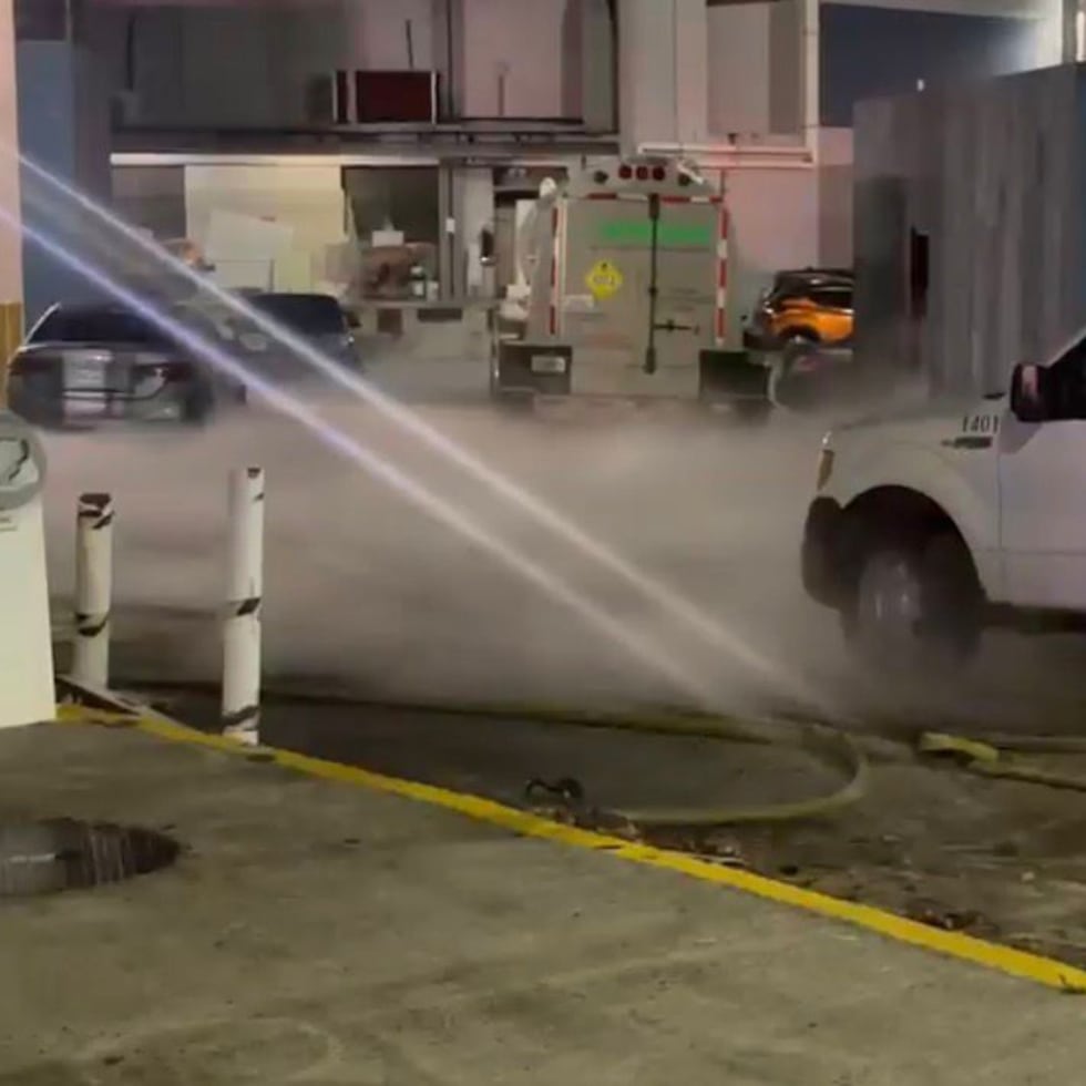 Imagen suministrada por el Hospital Universitario de Adultos que muestra la zona en la que ocurrió la fuga de oxígeno.