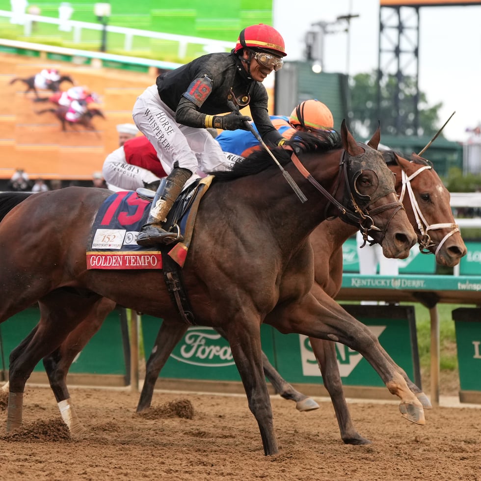Golden Tempo (19), montado por el boricua José L. Ortiz, ganó la edición 152 del Kentucky Derby en Churchill Downs.