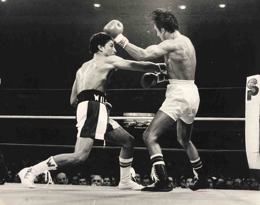 Wilfredo Gómez (izq) pelea contra Carlos Zárate el 28 de octubre de 1978 en el coliseo Roberto Clemente. Este fue el primer ‘megacombate’ para el campeón boricua. (Archivo)