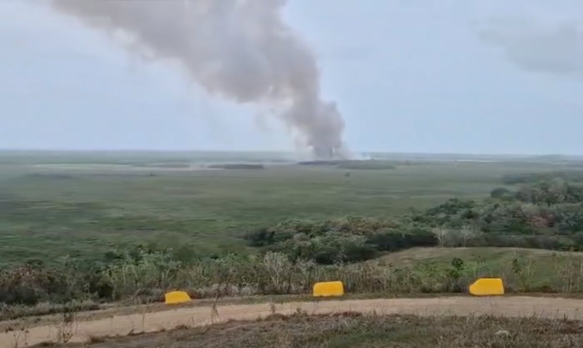 Autoridades vigilan incendio forestal en área pantanosa entre Carolina y Piñones