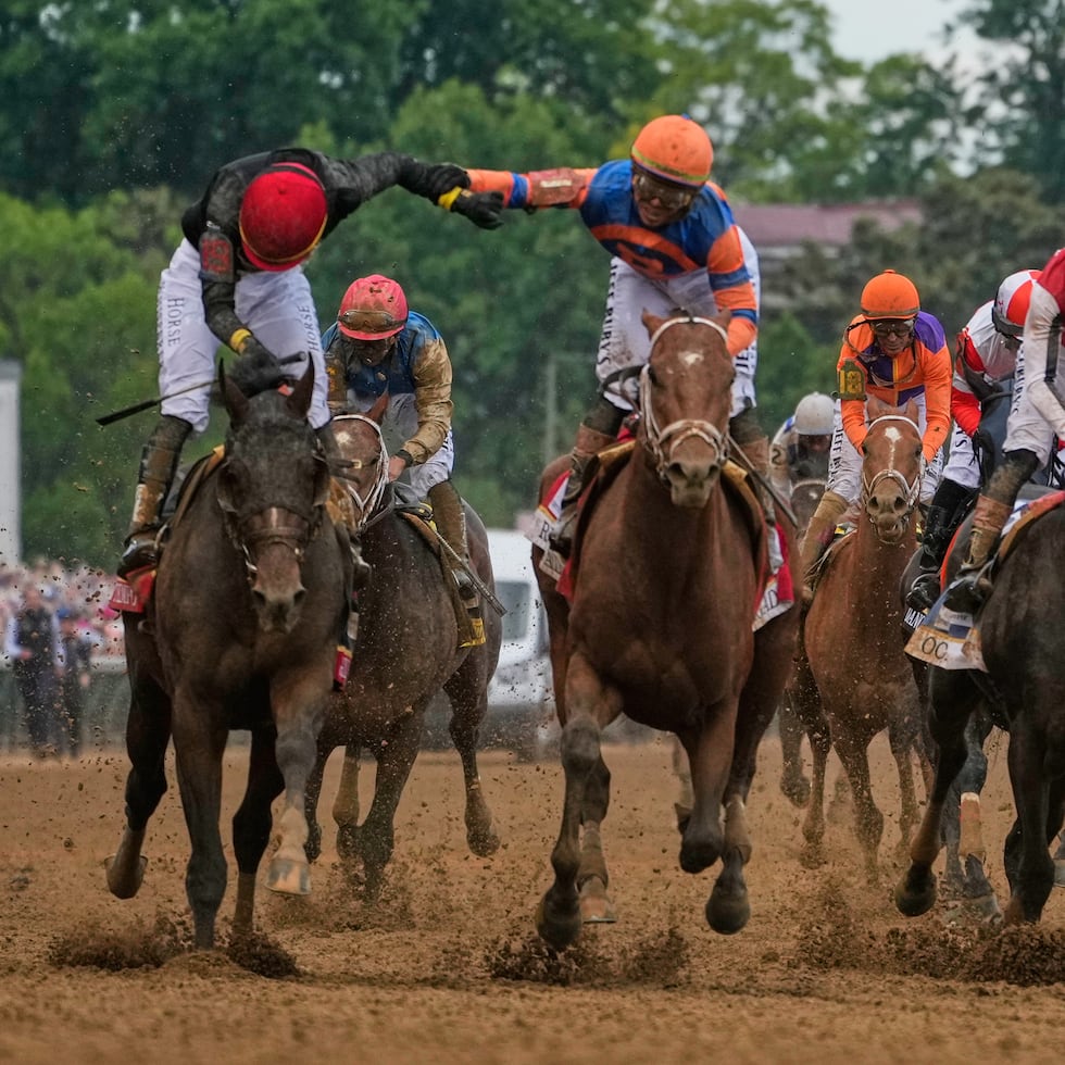 José Luis Ortiz, a la izquierda, e Irad Ortiz Jr. montarán a los ejemplares Chip Honcho y Talkin, respectivamente.