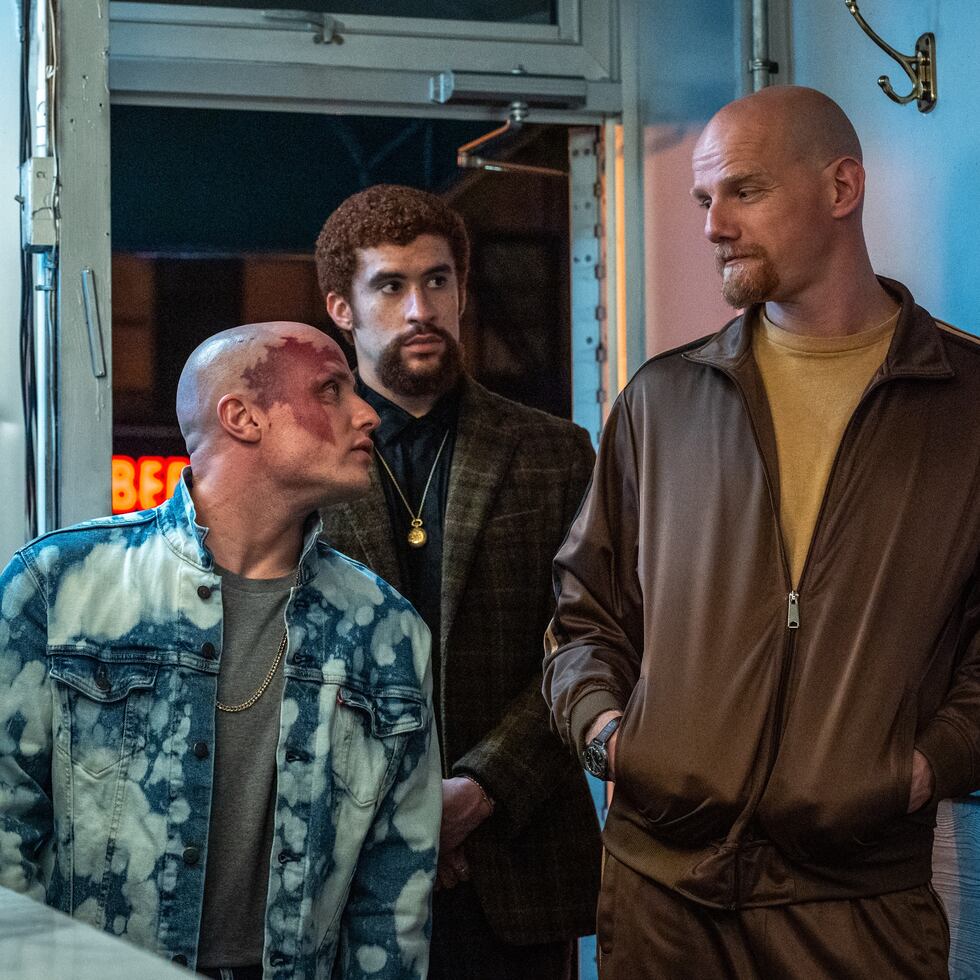 Imágenes de Bad Bunny en la grabación de la película "Caught Stealing"