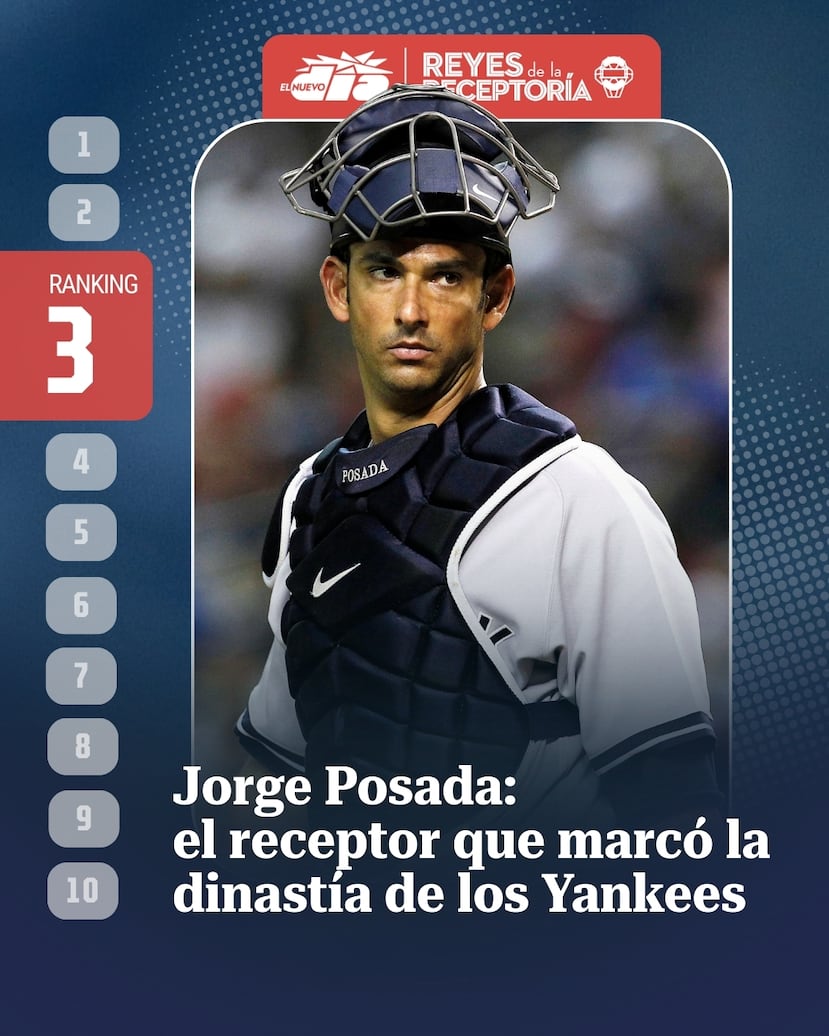 Jorge Posada fue elegido el tercer mejor catcher boricua de todos los tiempos en la serie Reyes de la Receptoría.