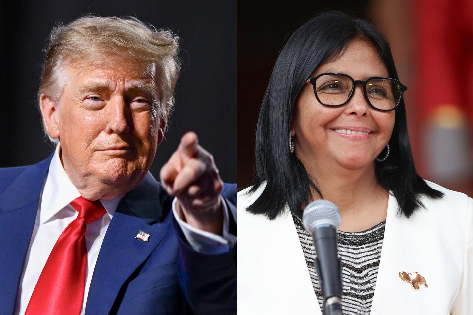 Delcy Rodríguez y Donald Trump se reúnen a puerta cerrada