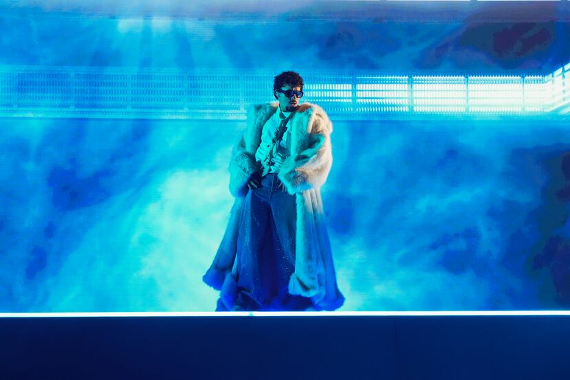 Bad Bunny durante su participación en Iheartradio music.