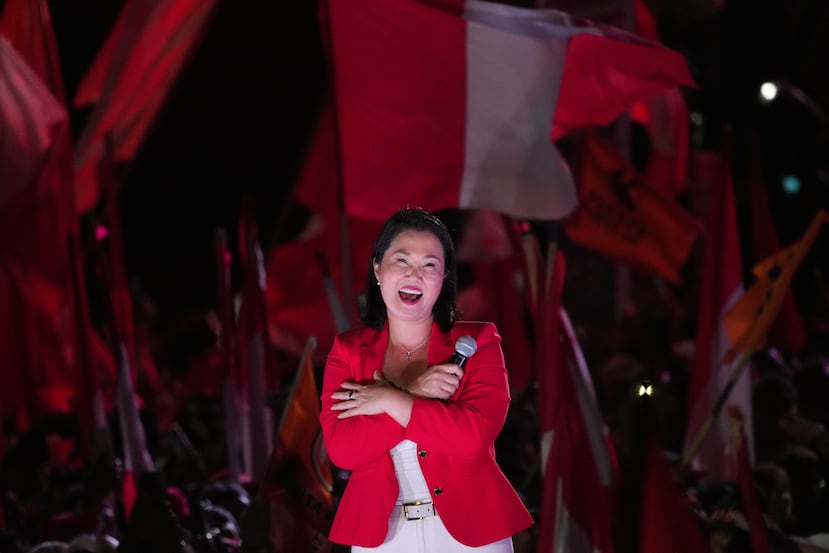 Keiko Fujimori es la candidata conversadora por el partido Fuerza Popular.