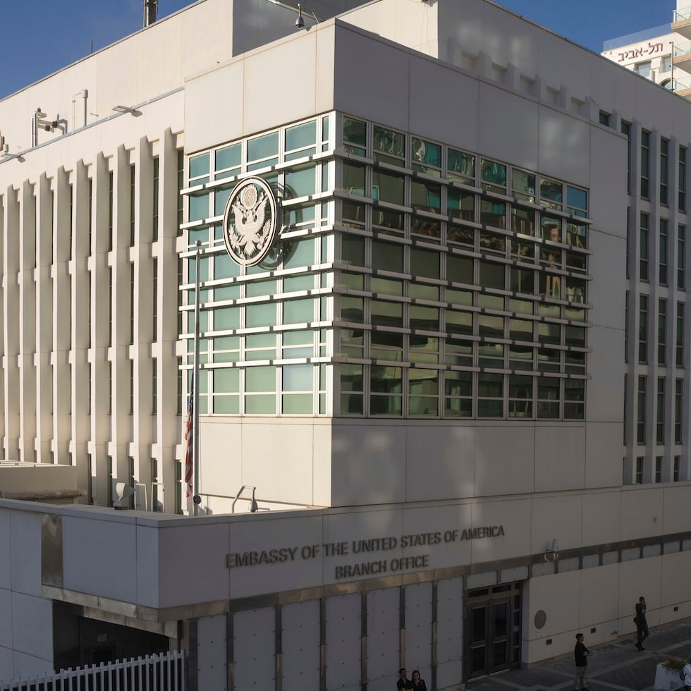 Una imagen de archivo de la oficina de la Embajada de Estados Unidos en Israel.