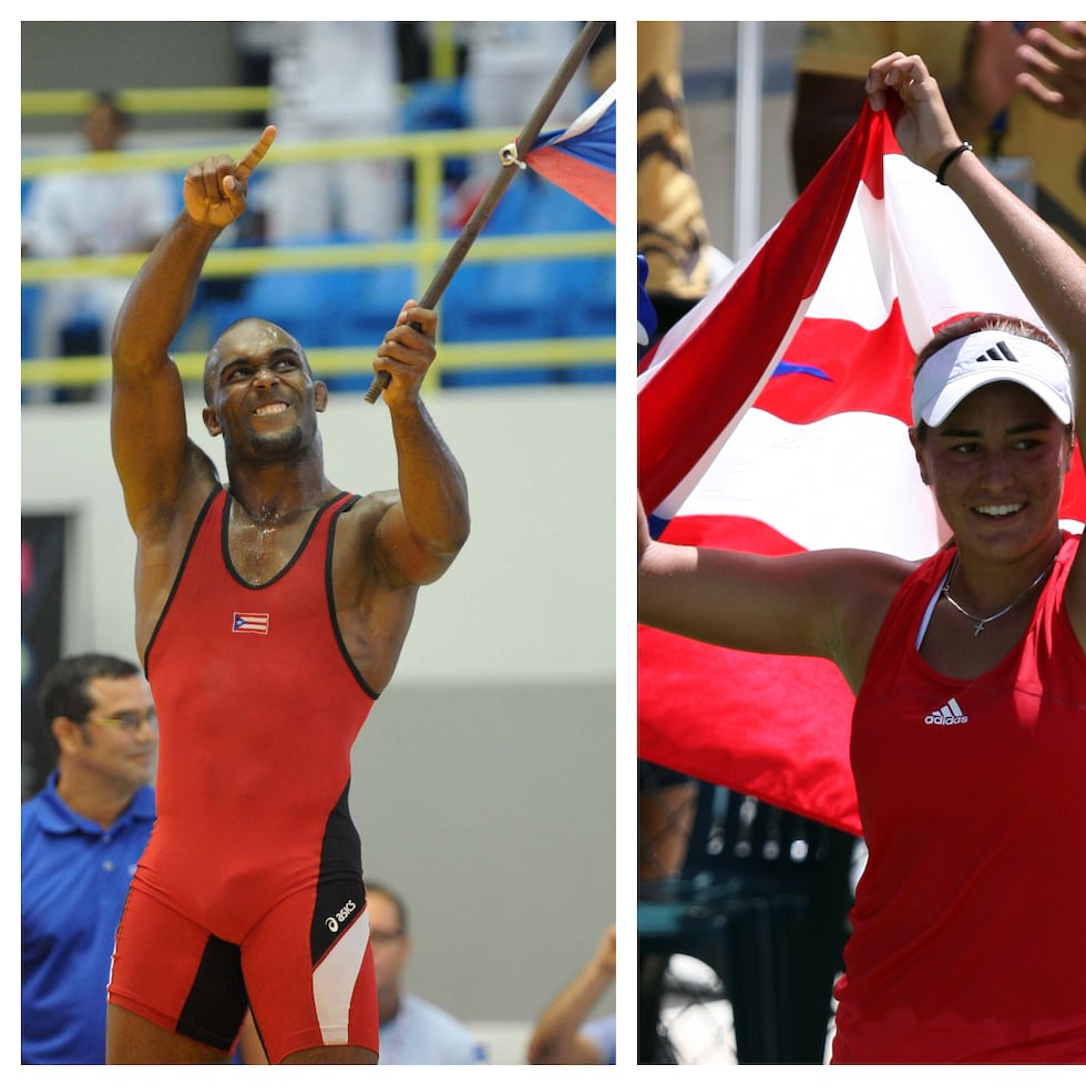 El luchador Jaime Espinal y la tenista Mónica Puig estuvieron entre los atletas puertorriqueños que conquistaron medallas de oro en los Juegos Centroamericanos y del Caribe de 2010.