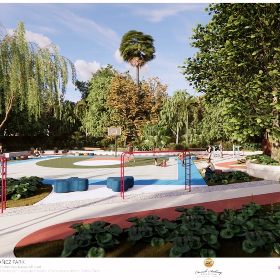 Así sería el Parque Luis Fuentes en Río Grande que la Fundación Carmelo Anthony y la YMCA repararán a un costo de $250,000.