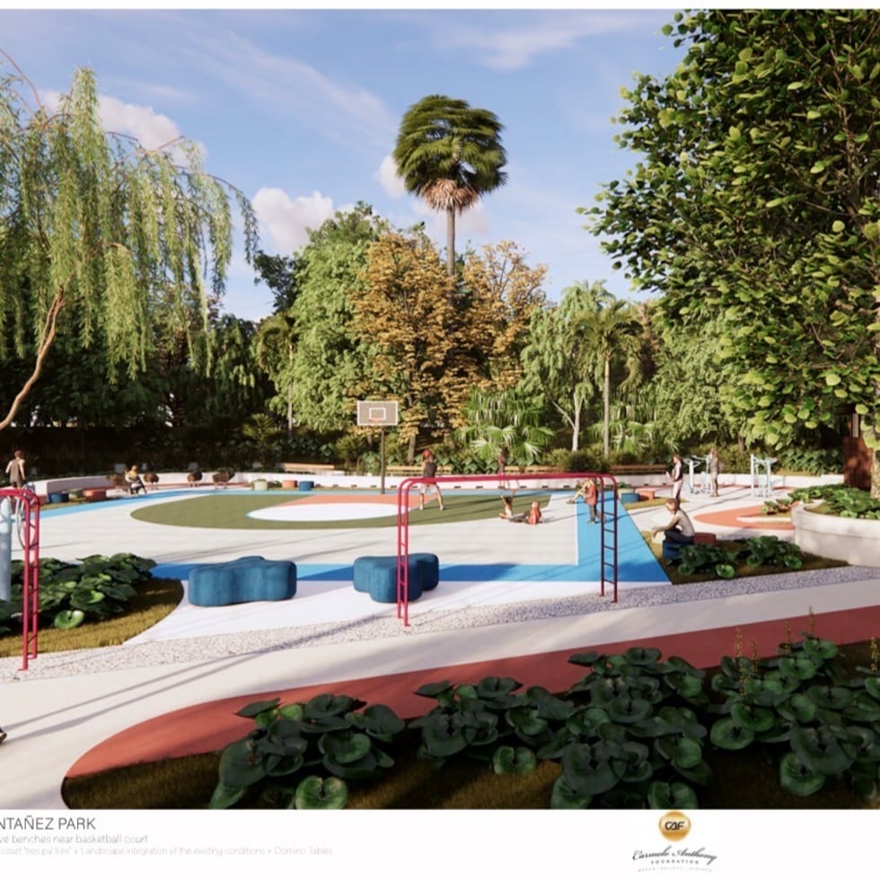 Así sería el Parque Luis Fuentes en Río Grande que la Fundación Carmelo Anthony y la YMCA repararán a un costo de $250,000.