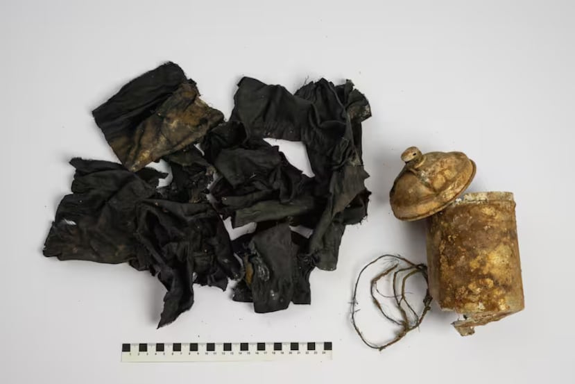 Parte del tesoro que encontraron los excursionistas