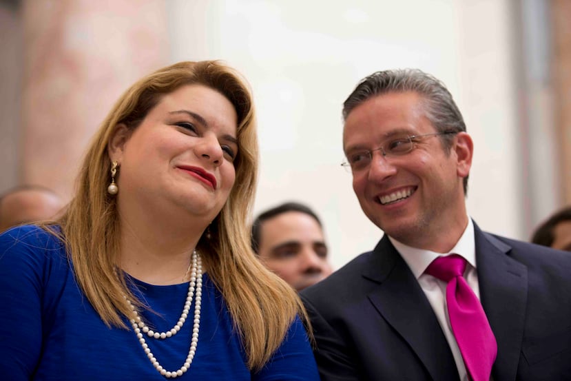 Lejos del furor causado por la crisis fiscal, la representante PNP Jenniffer González y el gobernador Alejandro García Padilla compartieron de manera amena durante la actividad.