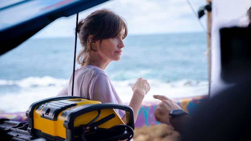 Paz Vega durante el rodaje en San Juan, Puerto Rico.