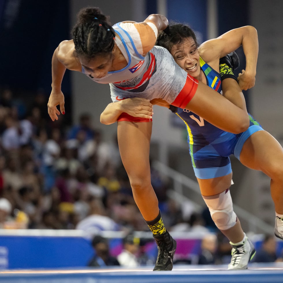 Jania Dunigan durante su combare ante la venezolana Yohelyn Valera.