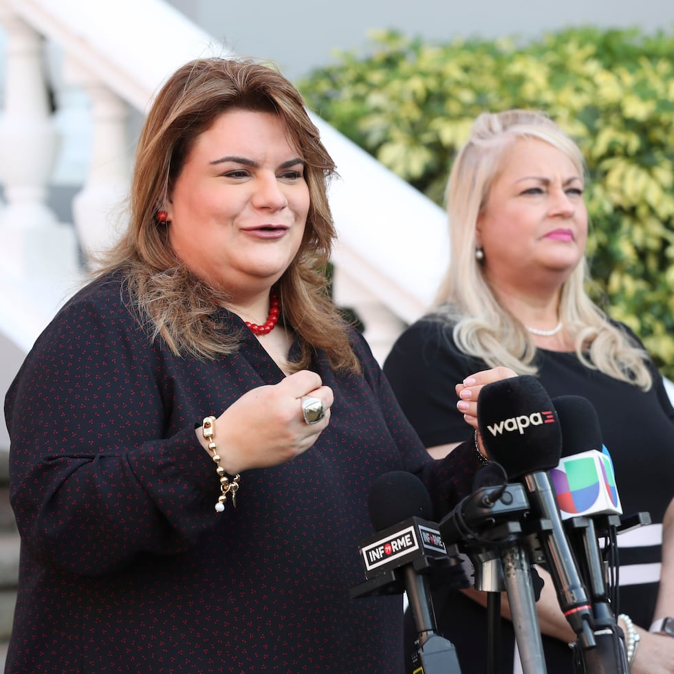 File photo of Jenniffer González, then resident commissioner in Washington, and Wanda Vázquez Garced.
