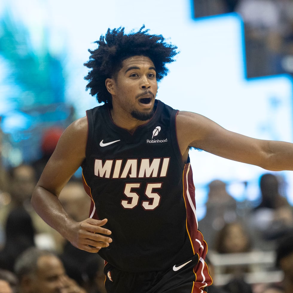 Ethan Thompson estuvo en Puerto Rico con el Heat de Miami en un juego de exhibición el mes pasado.