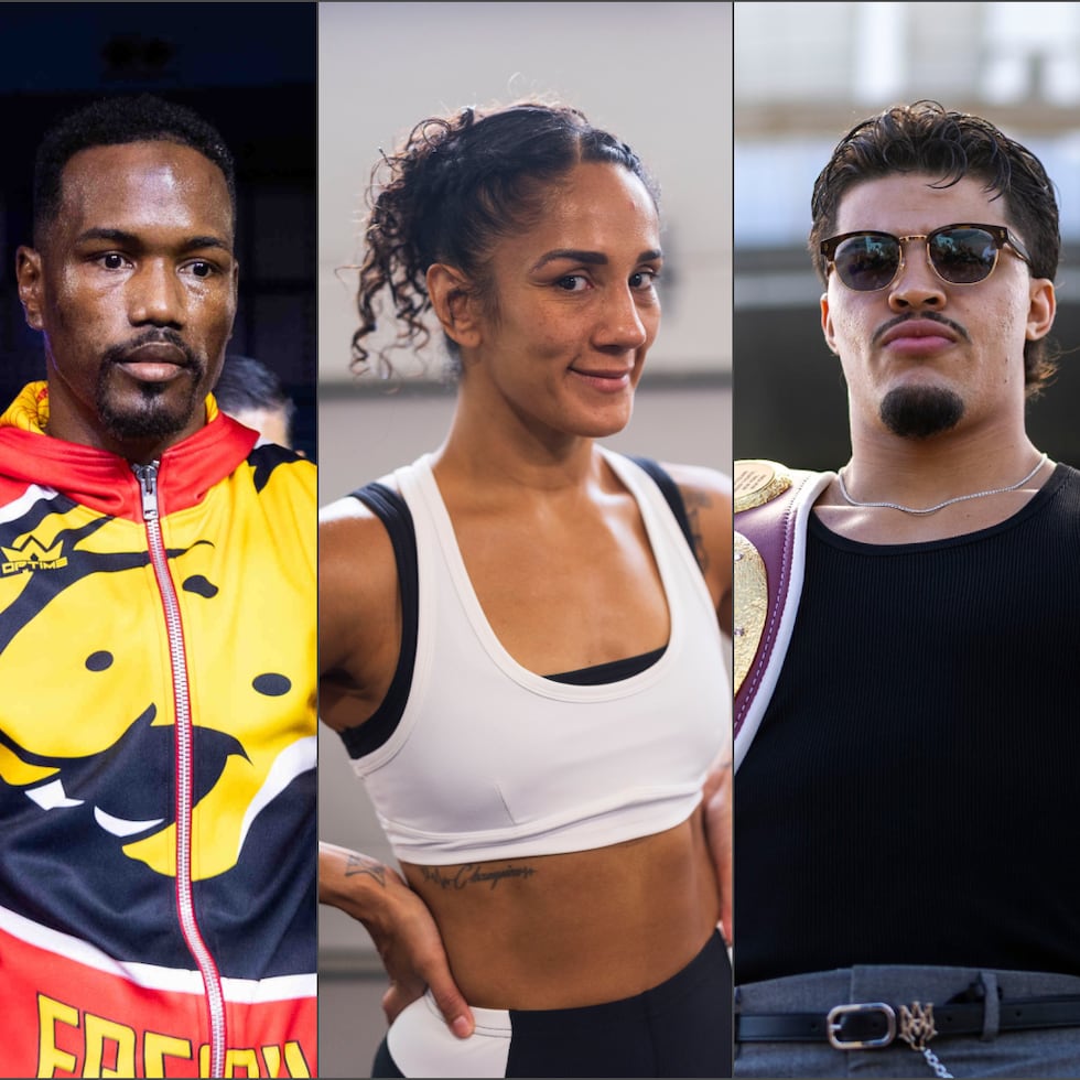 Subriel Matías, Amanda Serrano y Xander Zayas.