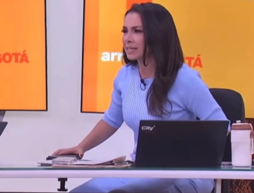 Lina Pulido reaccionó durante el sismo.