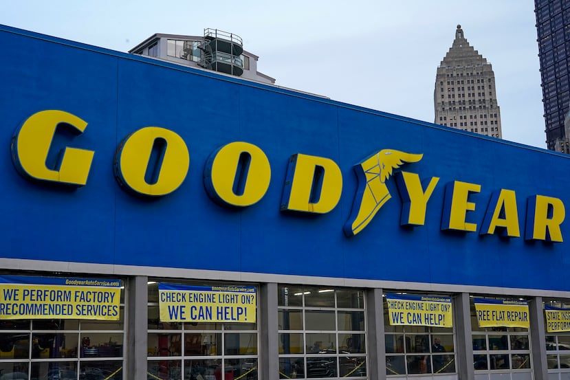Así lucía un taller de neumáticos Goodyear en el centro de Pittsburgh este miércoles.