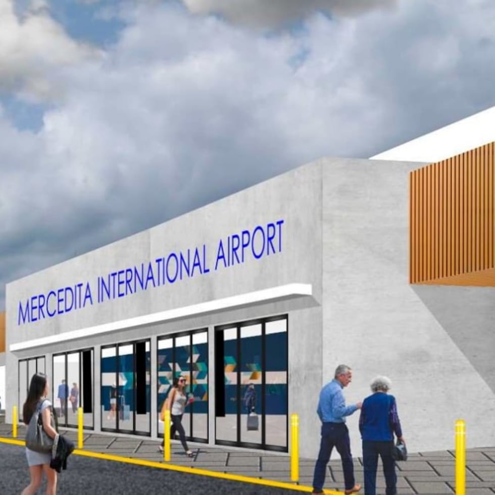 Digital image of the new design of the Mercedita airport terminal in Ponce.