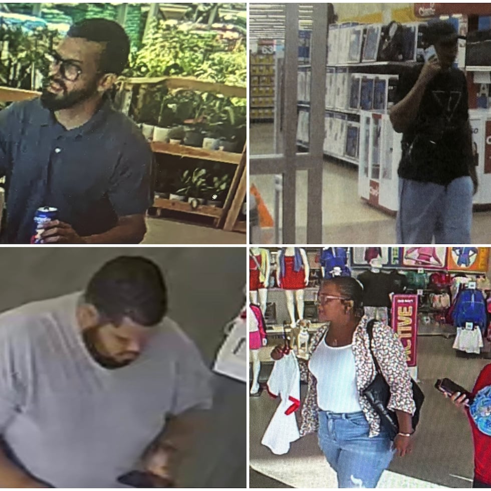 Imágenes de las personas sospechosas.